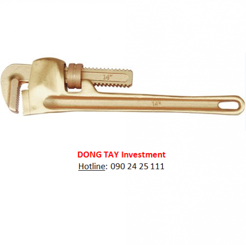 Non-Sparking Pipe Wrench, 40mm Jaw Capacity Aluminium Bronze 300 mm00mm